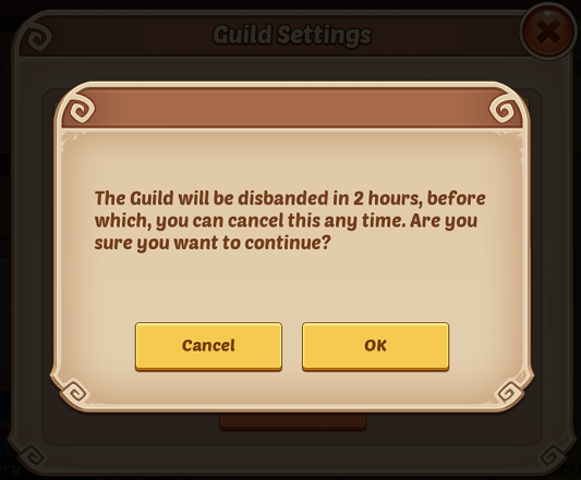 Disband a Guild in Idle Heroes